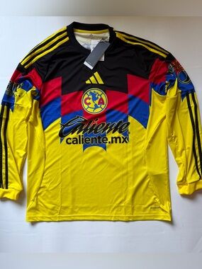 Adidas [L] Club America 2025/26 Long Sleeve Home Stadium Jersey